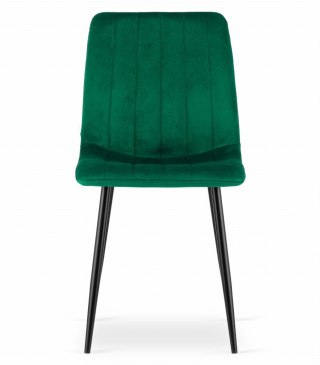 KRZESŁO CLARITAS TAPICEROWANE, DO SALONU, JADALNI, VELVET, GLAMOUR, ZIELONE