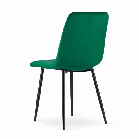 KRZESŁO CLARITAS TAPICEROWANE, DO SALONU, JADALNI, VELVET, GLAMOUR, ZIELONE