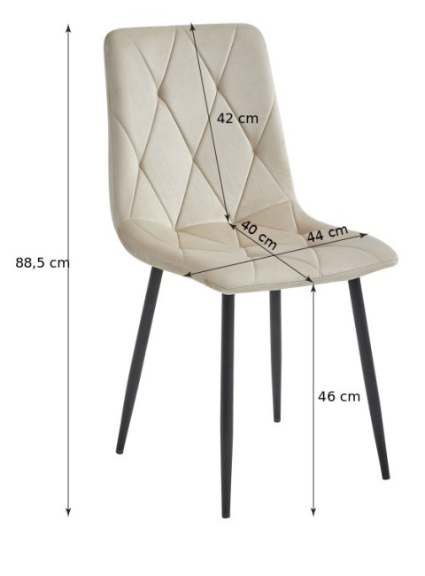 KRZESŁO AURA, TAPICEROWANE, WELUROWE, VELVET, DO SALONU, JADALNI, GLAMOUR
