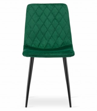 KRZESŁO WELUROWE VELORIA, TAPICEROWANE, DO SALONU, JADALNI, VELVET, CZARNE