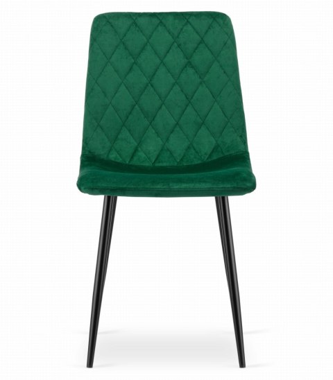 KRZESŁO WELUROWE VELORIA, TAPICEROWANE, DO SALONU, JADALNI, VELVET, CZARNE