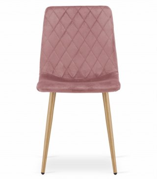 KRZESŁO VELORIA, RÓŻOWE, TAPICEROWANE, WELUROWE, DO SALONU, JADALNI, VELVET