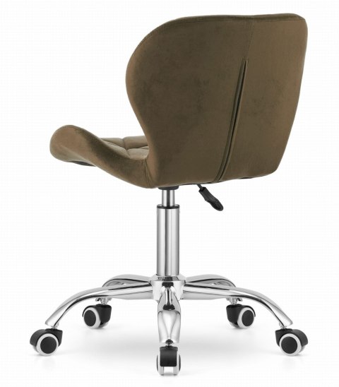 KRZESŁO OBROTOWE ERGONA, TAPICEROWANE, WELUROWE, DO SALONU, VELVET, GLAMOUR