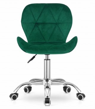 KRZESŁO OBROTOWE ERGONA, TAPICEROWANE, WELUROWE, VELVET, DO SALONU, GLAMOUR