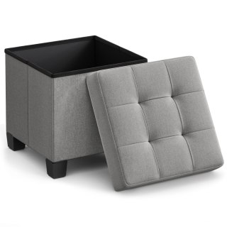 PUFA NORDIC, SIEDZISKO, PODNÓŻEK, SKRZYNIA, KUFER, DO SALONU, LOFT, SZARA