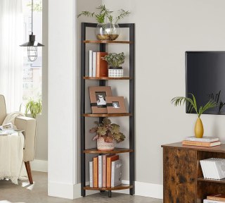 REGAŁ NA KSIĄŻKI FERME, 5 PÓŁEK, LOFT, INDUSTRIALNY, DO SALONU, BIUROWY, CM