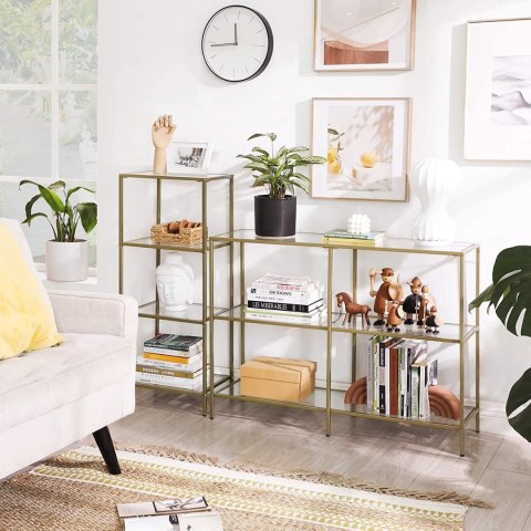 REGAŁ NA KSIĄŻKI LUSSO, PÓŁKA, SZAFKA, DO SALONU, LOFT, BIUROWY, 95 CM