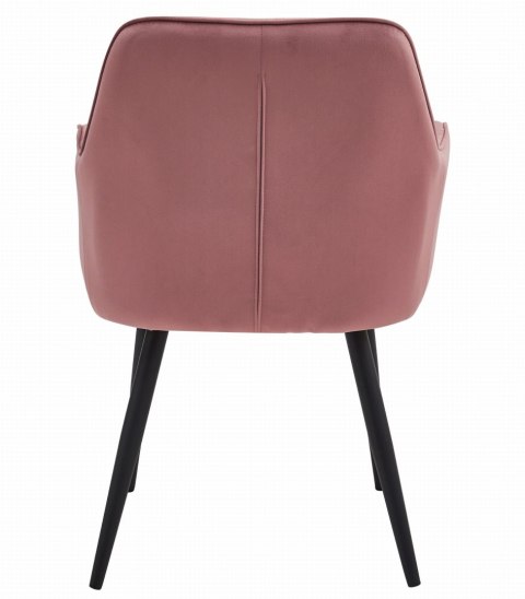 KRZESŁO TAPICEROWANE RÓŻOWE ELEGANZA, WELUROWE, DO SALONU, JADALNI, VELVET