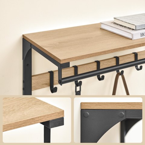 PÓŁKA WISZĄCA ŚCIENNA VERCENE, DĄB SONOMA, LOFT, DO SALONU, 65 CM