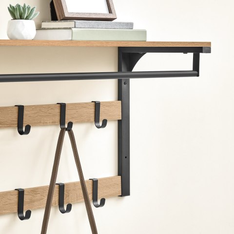 PÓŁKA WISZĄCA ŚCIENNA VERCENE, DĄB SONOMA, LOFT, DO SALONU, 65 CM