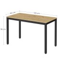 STÓŁ SOLARA 120X60, ARTISAN, CZARNE NOGI, LOFT, DO JADALNI, KUCHNI, SALONU