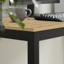 STÓŁ SOLARA 120X60, ARTISAN, CZARNE NOGI, LOFT, DO JADALNI, KUCHNI, SALONU