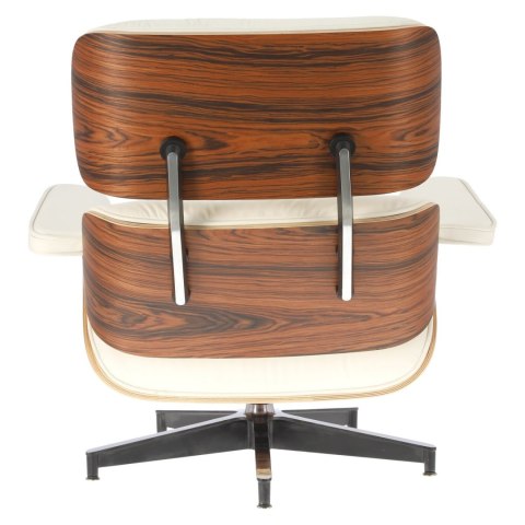 Fotel Vip biały/rosewood/srebrna baza ( Rozmiar: uniwersalny )