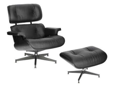 Fotel Vip z podnóżkiem czarny/czarny ( Rozmiar: uniwersalny )
