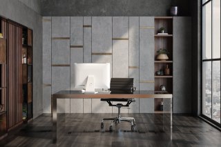 Fotel biurowy CH1171T czarna skóra,chrom ( Rozmiar: uniwersalny )