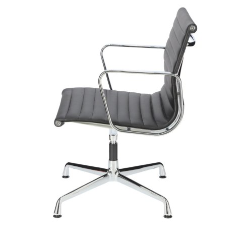 Fotel konf. CH1081T,czarna skóra ,chrom ( Rozmiar: uniwersalny )