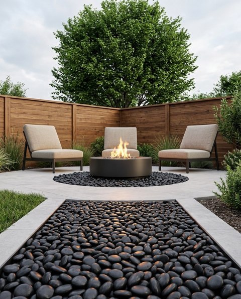 Kamień OTOCZAK 2-3 cm 100 kg polerowany czarny