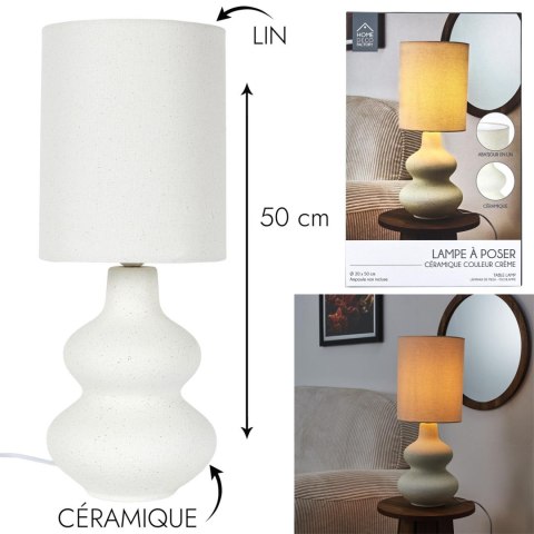 Lampa stołowa Lamil ceramiczna kremowa ( Rozmiar: uniwersalny )