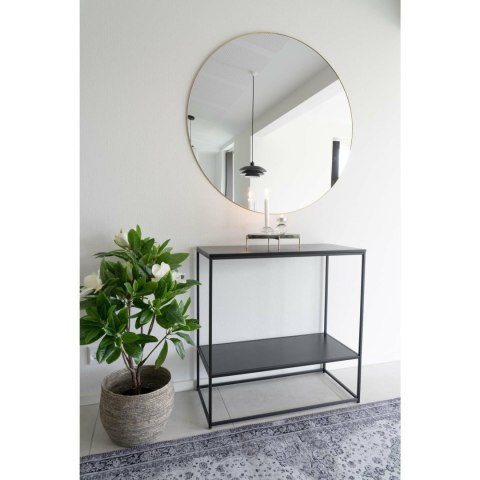 Lustro okrągłe 100 cm Jersey w złotej ramie do salonu lub sypialni House Nordic ( Rozmiar: uniwersalny )