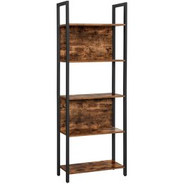 REGAŁ CHARMEL, NA KSIĄŻKI, DO SALONU, LOFT, INDUSTRIALNY, 5 PÓŁEK, 165 CM