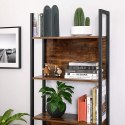 REGAŁ CHARMEL, NA KSIĄŻKI, DO SALONU, LOFT, INDUSTRIALNY, 5 PÓŁEK, 165 CM