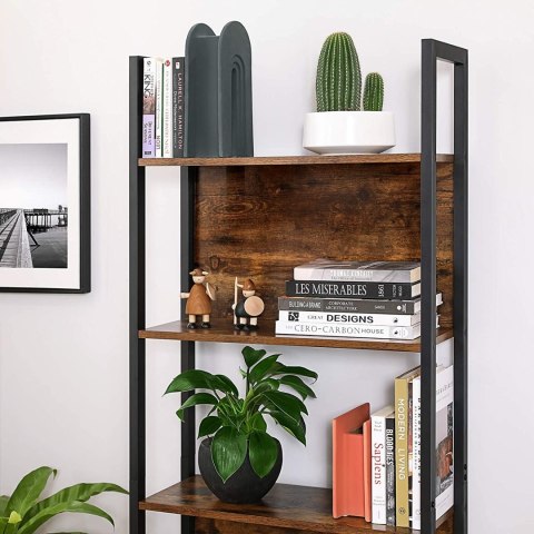 REGAŁ CHARMEL, NA KSIĄŻKI, DO SALONU, LOFT, INDUSTRIALNY, 5 PÓŁEK, 165 CM