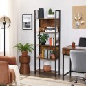 REGAŁ CHARMEL, NA KSIĄŻKI, DO SALONU, LOFT, INDUSTRIALNY, 5 PÓŁEK, 165 CM
