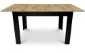 STÓŁ ROZKŁADANY MODUS, 120-160X80, DĄB ARTISAN, CZARNE NOGI, SALON, LOFT