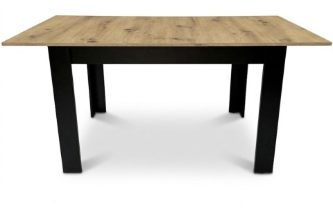 STÓŁ ROZKŁADANY MODUS, 120-160X80, DĄB ARTISAN, CZARNE NOGI, SALON, LOFT
