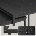 STOLIK KAWOWY NEXUS, ŁAWA, ZESTAW 2 SZT, DĄB CZARNY, LOFT, DO SALONU, 50 CM