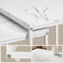 STOLIK KAWOWY NEXIS, ZESTAW 2 SZT, BIAŁY MARMUR, ŁAWA, LOFT, DO SALONU