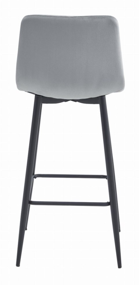 HOKER BAROWY AURA, KRZESŁO KUCHENNE, WELUR, SREBRNO SZARY, LOFT, 76CM
