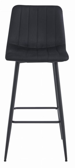 HOKER BAROWY SERENO, KRZESŁO KUCHENNE, CZARNY AKSAMIT, VELVET, LOFT, WYSOKI