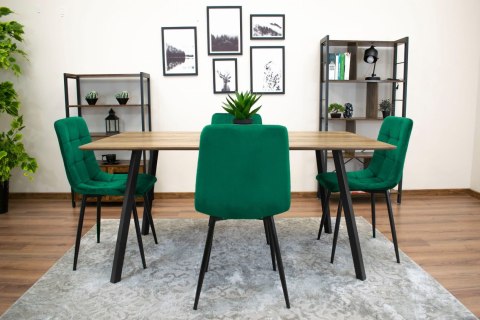 KRZESŁO TAPICEROWANE ASTRAEA, WELUROWE, DO SALONU, JADALNI, VELVET, GLAMOUR