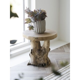 Stolik kawowy Palena okrągły drewniany rustykalny do salonu 40 cm ( Rozmiar: uniwersalny )