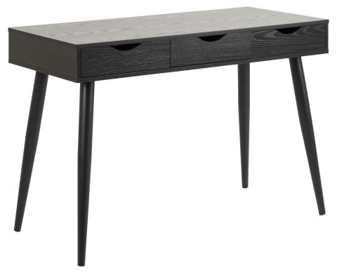 Biurko skandynawskie Scandi czarne z 3 szufladami do pracy 110 cm Intesi ( Rozmiar: uniwersalny )