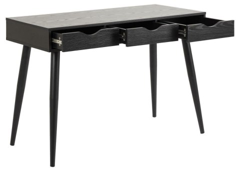 Biurko skandynawskie Scandi czarne z 3 szufladami do pracy 110 cm Intesi ( Rozmiar: uniwersalny )
