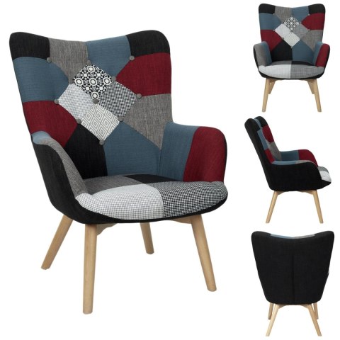 Fotel Uszak szeroki patchwork ( Rozmiar: uniwersalny )