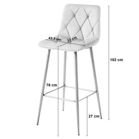 HOKER BAROWY AURA, KRZESŁO DO KUCHNI, NOWOCZESNE, WYGODNE, DESIGN, PODNÓŻEK