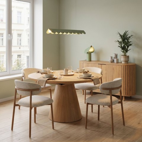 NOWOCZESNA KOMODA JAPANDI, OWALNA, DZIKI DĄB, ELEGANCKA, DO SALONU 160 CM