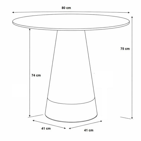 Stół okrągły Soleilo Duo czarny nowoczesny do jadalni 80 cm ( Rozmiar: uniwersalny )