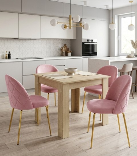 KRZESŁO TAPICEROWANE LUSSO, WELUROWE, DO SALONU, JADALNI, GLAMOUR, VELVET