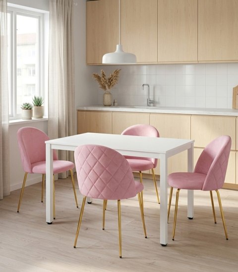 KRZESŁO TAPICEROWANE LUSSO, WELUROWE, DO SALONU, JADALNI, GLAMOUR, VELVET
