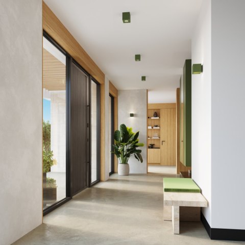 Kinkiet QUAD beton zielona oliwka