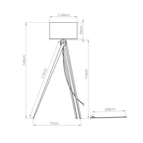 Lampa podłogowa NATT taupe