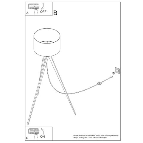 Lampa podłogowa NATT taupe