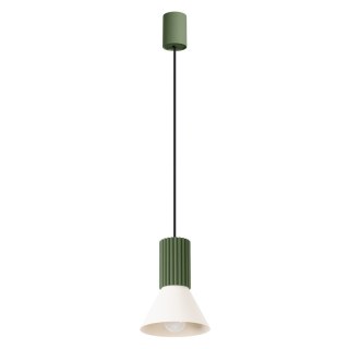 Lampa wisząca ESTRIA 1 beżowa/zielona oliwka
