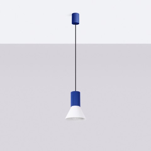 Lampa wisząca ESTRIA 1 biała/ultramaryna
