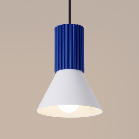 Lampa wisząca ESTRIA 1 biała/ultramaryna