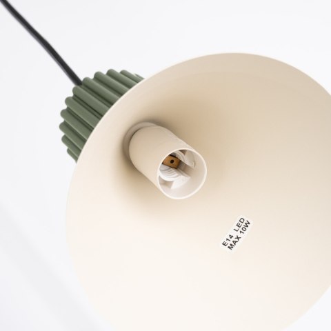 Lampa wisząca ESTRIA 3P beżowa/zielona oliwka